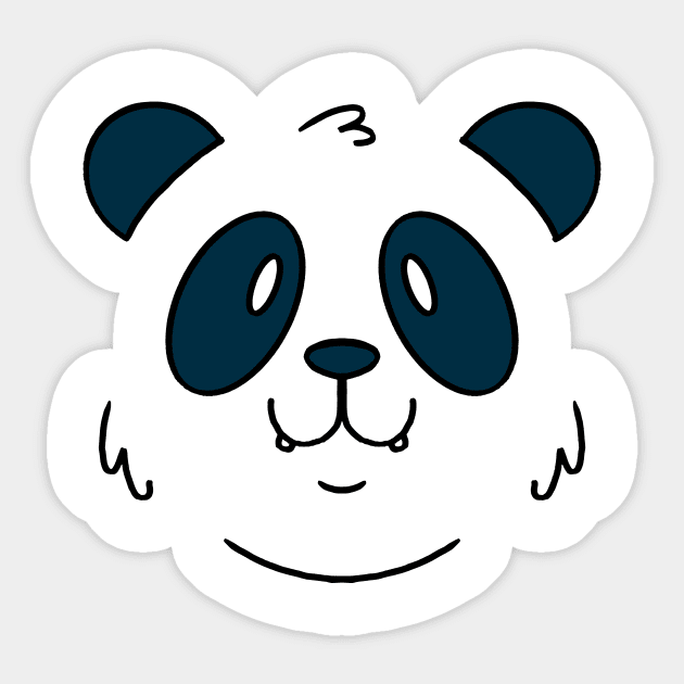 save panda face for kids and girls gift Sticker by Midoart